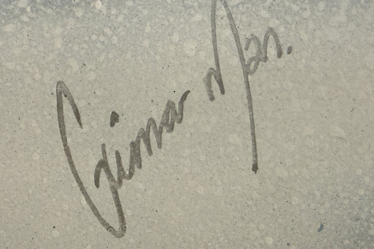 The Glimar Man signature painted on the artwork